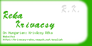 reka krivacsy business card